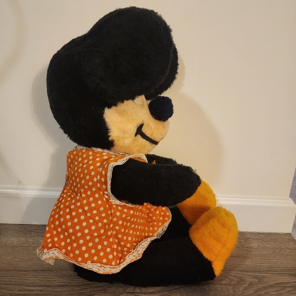 NWT Vintage Disney Minnie Mouse 25" Orange Plush Toy Stuffed Animal Dead Stock - Picture 4 of 8